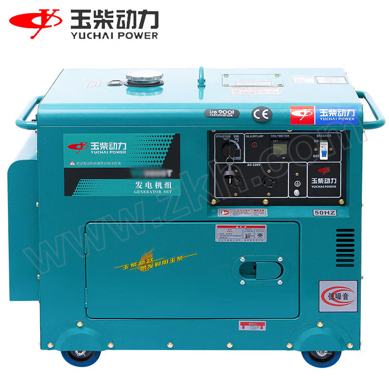 YcDiesel/玉柴机器 动力柴油发电机 YC8800T-3 6.5kW 柴油 三相 电启动	低噪式 1个