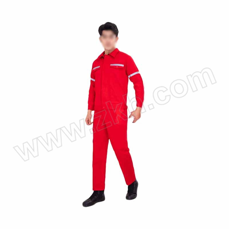 FEINAISHENG/沸耐笙 反光长袖工服 STFH-0663 M 红色 上衣+裤子 1套