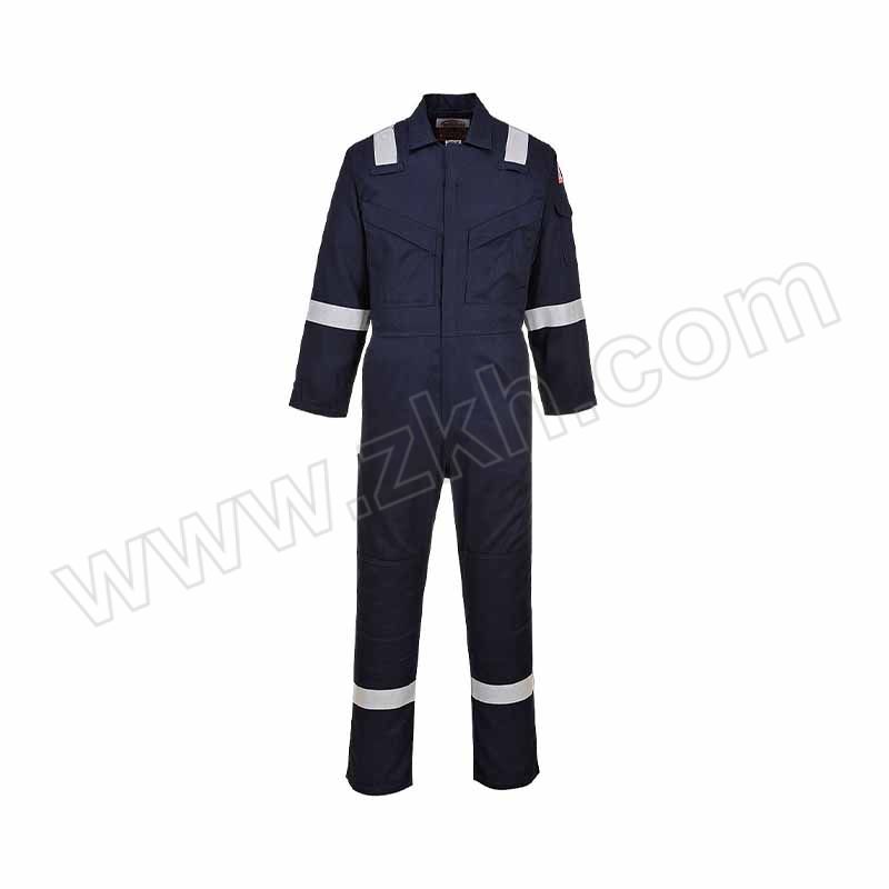 FEINAISHENG/沸耐笙 带反光条连体工作服 STFH-0687 180码 深蓝色 1件