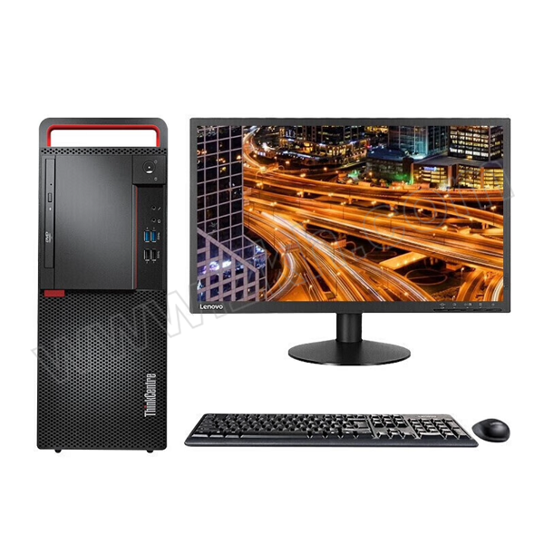LENOVO/联想 台式电脑整机 M630Z 定制兆芯KX-U6780A (16GB) 512GB SSD 2G独显 DVDRW 麒麟系统正式版 3年保修 配联想23.8"显示器 有线键鼠套装 1套