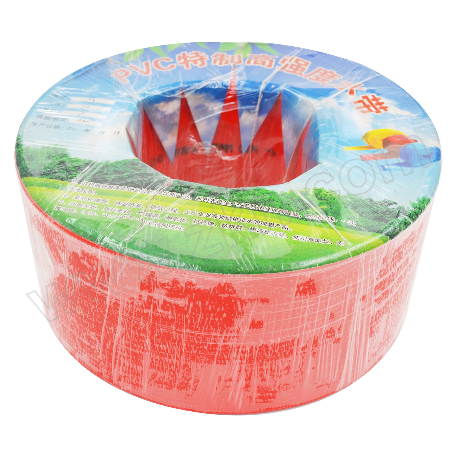 FLYSTABLE/翔立 PVC水带(红色) 25mm×20m 不带接头 承压4bar 1卷