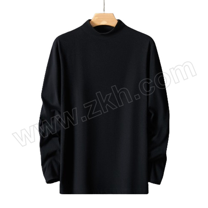 ANQIAOXIANG/安巧象 男士中领保暖打底衫 L082901 3XL 黑色 1件