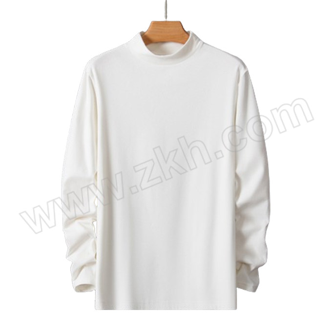 ANQIAOXIANG/安巧象 男士中领保暖打底衫 L082901 L 白色 1件