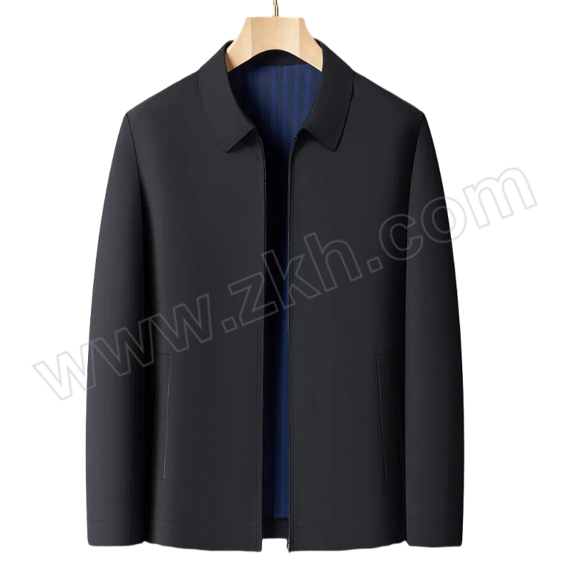 LILANZ/利郎 男士商务行政春秋季夹克翻领休闲外套 D24LD066 XL 黑色 1件
