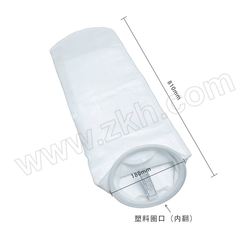 BASIDE/巴斯德 袋式过滤器滤袋 PP棉 /液体过滤袋 bsd-pp-02-5um 180×810mm 5μm塑料圈口-内翻 1只