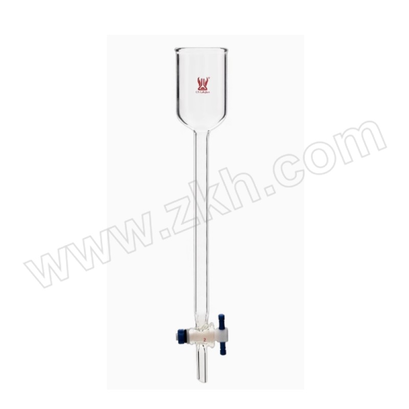 CS LABGLASS/诚盛 具储液杯玻璃活塞无砂芯层析柱 CS-XP4701 杯内径50mm 高80mm 有效长度250mm 1个
