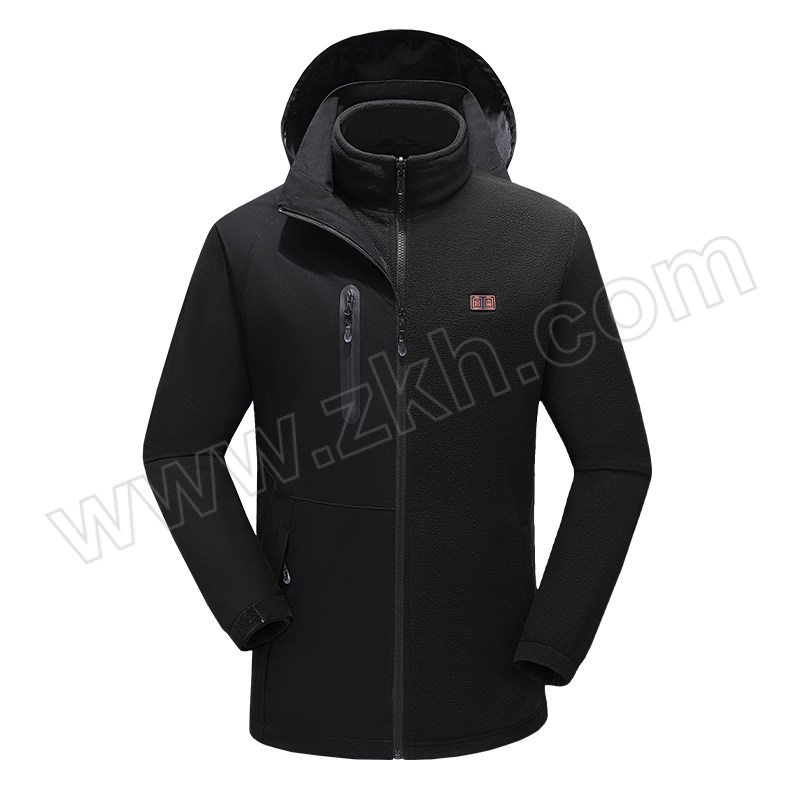 ARSHIWOLF/阿狮狼 三合一户外发热冲锋衣 2211 4XL 黑色 含上衣×1+20000mAh充电宝(5V)×1 1套
