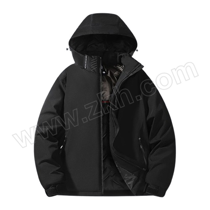 ANQIAOXIANG/安巧象 冬季连帽加厚保暖棉服 L091301 黑色 L 1件