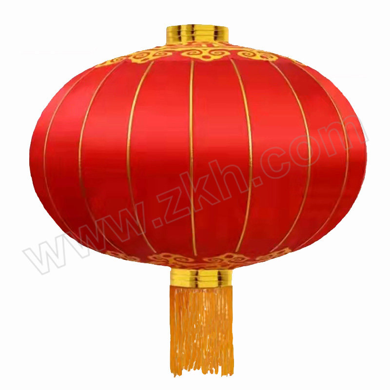 KUALI/跨厉 新年大红灯笼铁口大灯笼 绸缎布铁口250# 撑开高度130cm直径190cm 1个