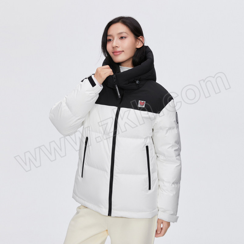BOSIDENG/波司登 男女情侣款羽绒服短款时尚 B40143330 波普白 160/84A 1件