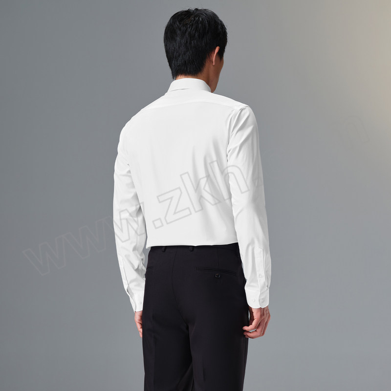 HLA/海澜之家 三防科技尖领舒适微弹男士长袖衬衫 HNCAD3W037A 漂白花纹 (180/104Y) 建议160~170斤 1件