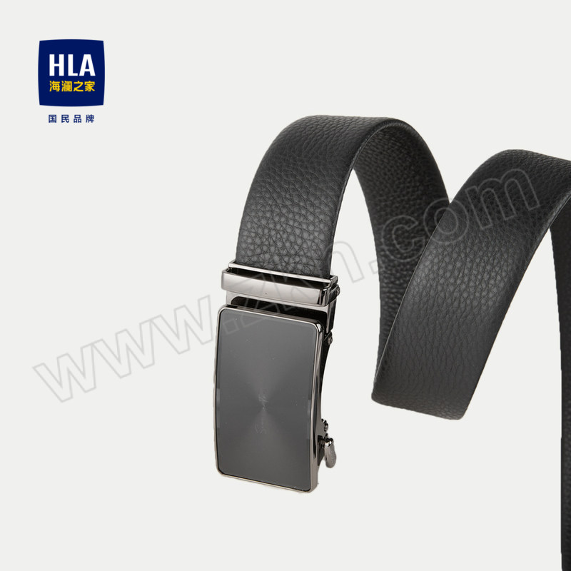 HLA/海澜之家 自动扣皮带腰带男 HZPAD6W070A 黑色花纹 110×3.5cm 1条