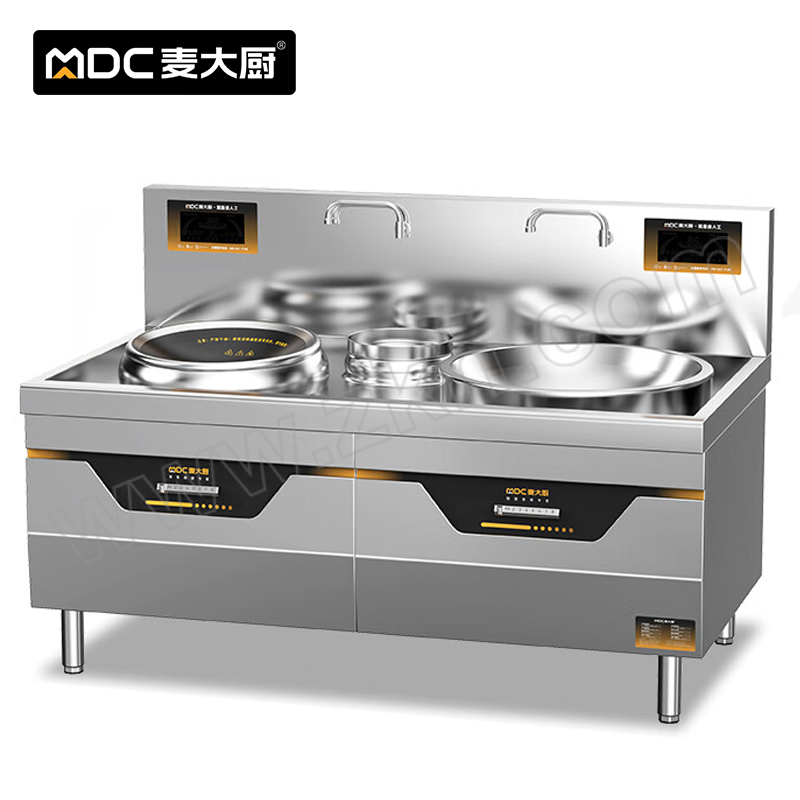 MDC/麦大厨 商用电磁炉大小炒组合炉 MDC-DCB5-ZH4010Q 304材质 380V 1台