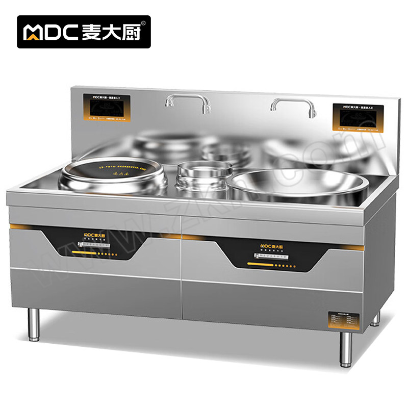 MDC/麦大厨 商用电磁炉大小炒组合炉 MDC-DCB5-ZH4080Q-304 304材质 380V 1台