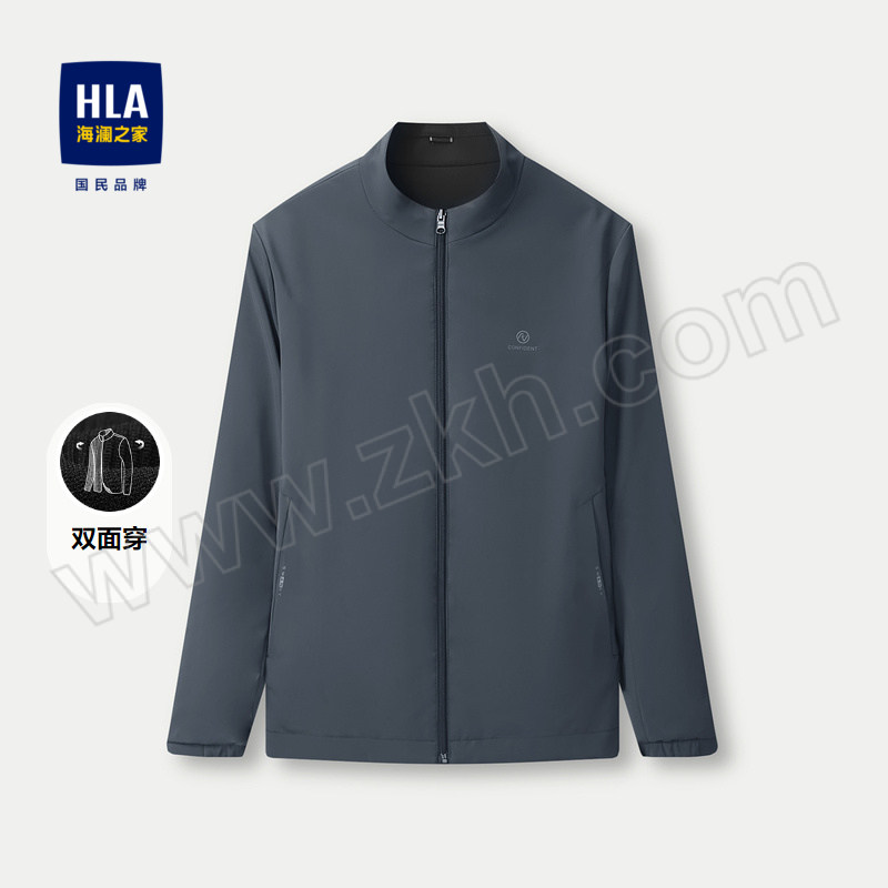HLA/海澜之家 立领双面穿夹克男款 HWJAD3W685A 藏青色 170/88A 建议125~135斤 1件