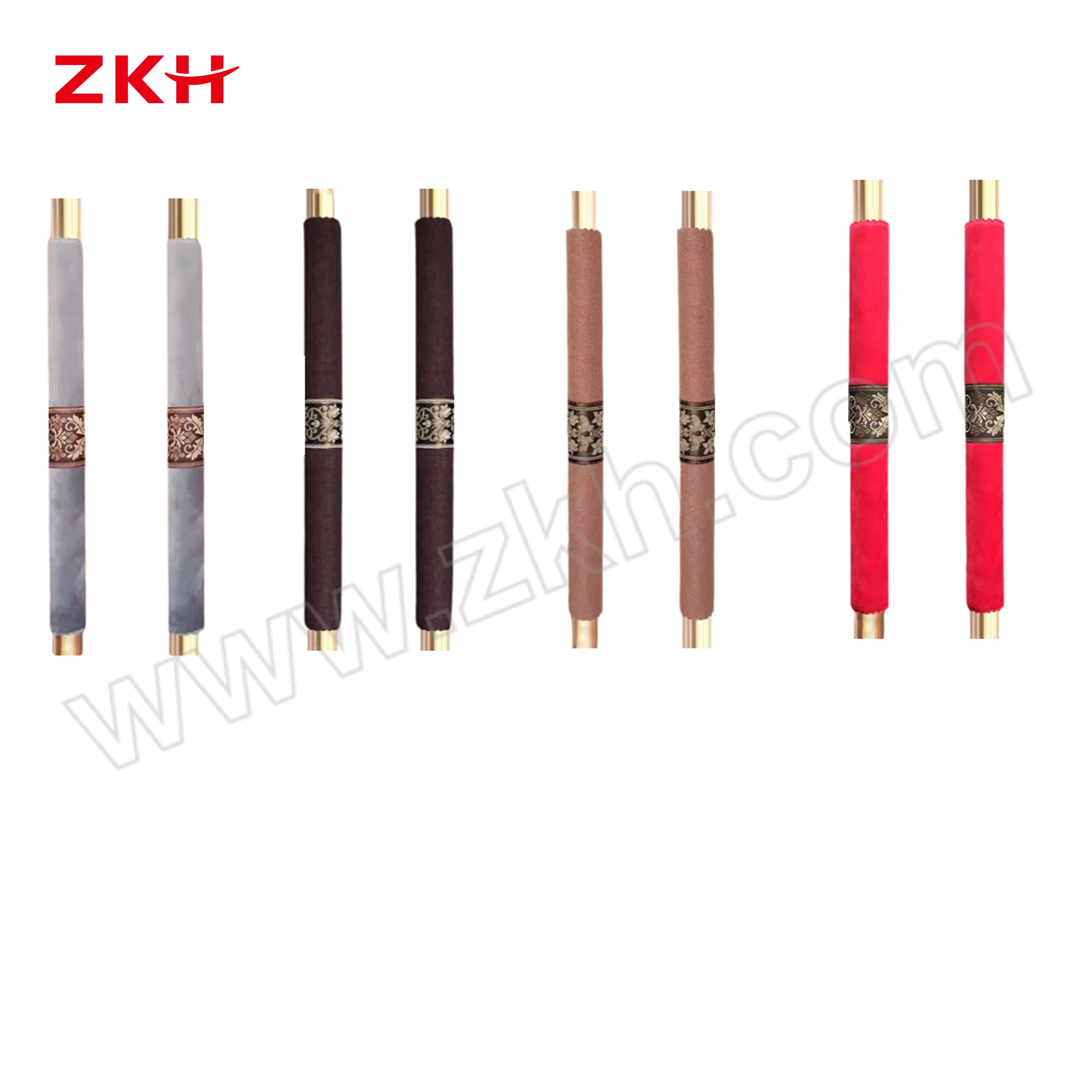 ZKH/震坤行 中国风四季通用门把手套 ZKH-MBST 长100cm 净周长13cm 浅灰色/深咖色/浅咖色/中国红随机 1对