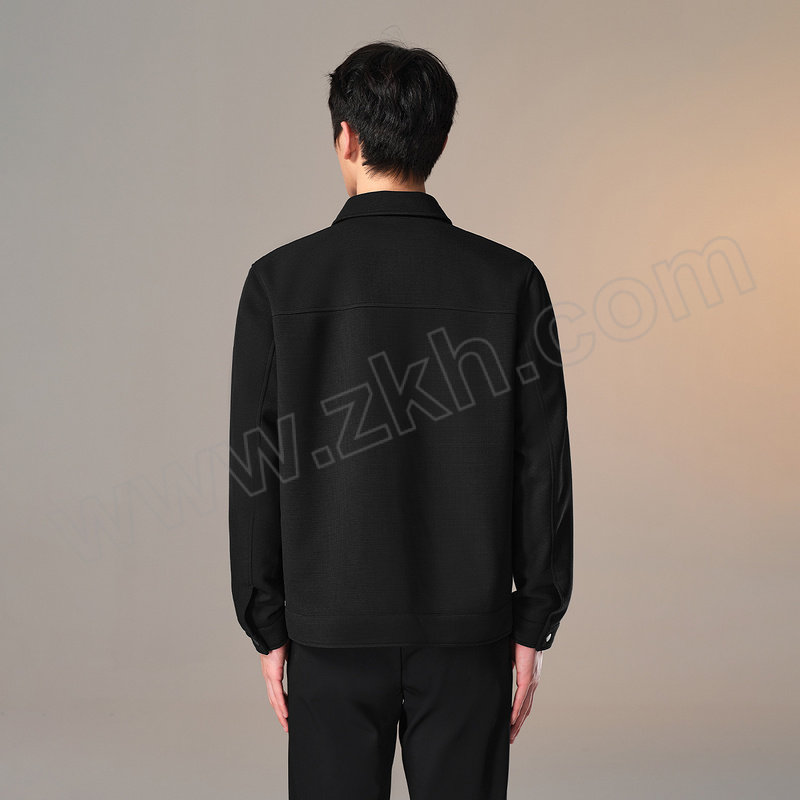 HLA/海澜之家 翻领夹克挺括防风外套男款 HWJAD3W224A 黑色 185/100A 建议165~180斤 1件
