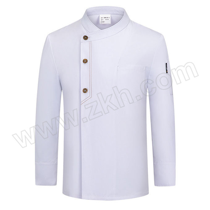 ANQIAOXIANG/安巧象 加厚铜扣压线厨师服 xx241006 170 白色 1件