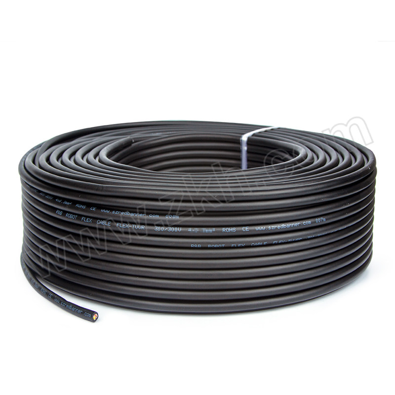 REDBANNER ELECTRICIAN/红旗电工 高柔性非屏蔽拖链电缆 TVVR-300/500V-30C×1.0 100m 1卷