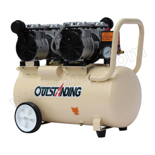 OUTSTANDING/奥突斯 4极 无油活塞空压机 OTS-600*2-50L 铜线款 含吹气枪+7m气管+生料带和单快插接头各一个 1台