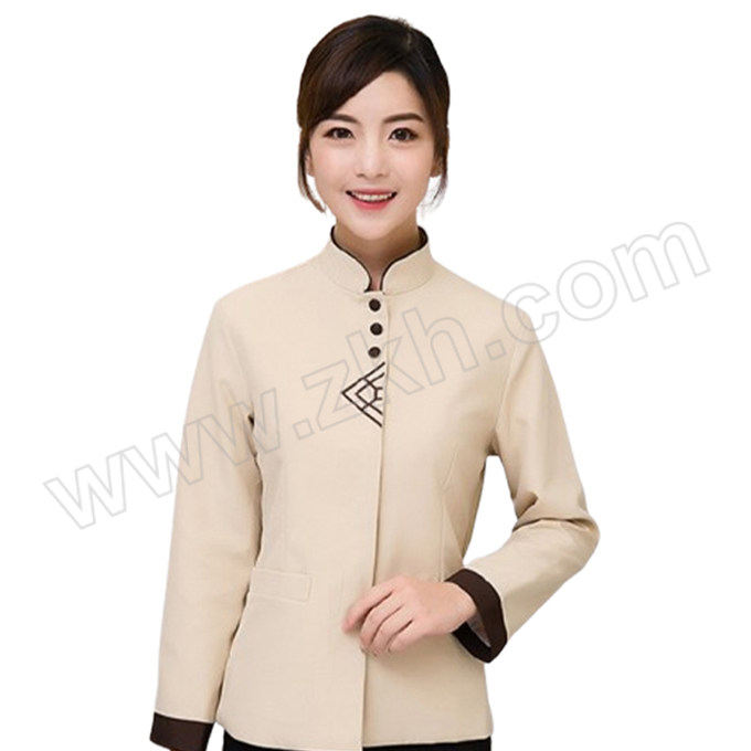 ANQIAOXIANG/安巧象 秋冬酒店宾馆客房保洁工作服 xx241020 米色 4XL 1件
