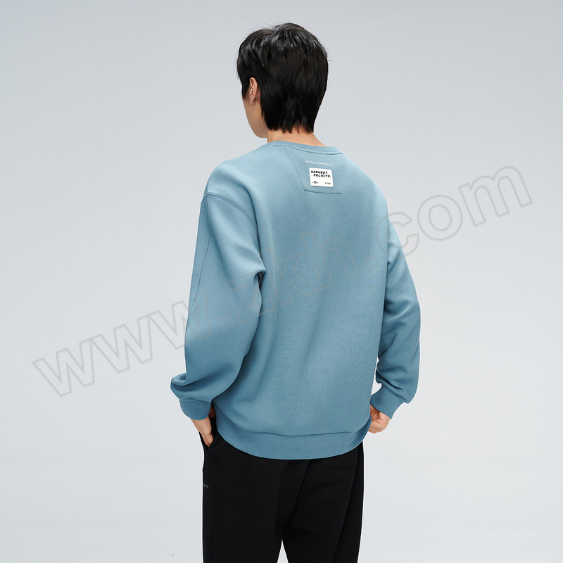 HLA/海澜之家 落肩微阔版卫衣男款 HNZWD3U074A 雾霾绿 170/88A 建议115~130斤 1件
