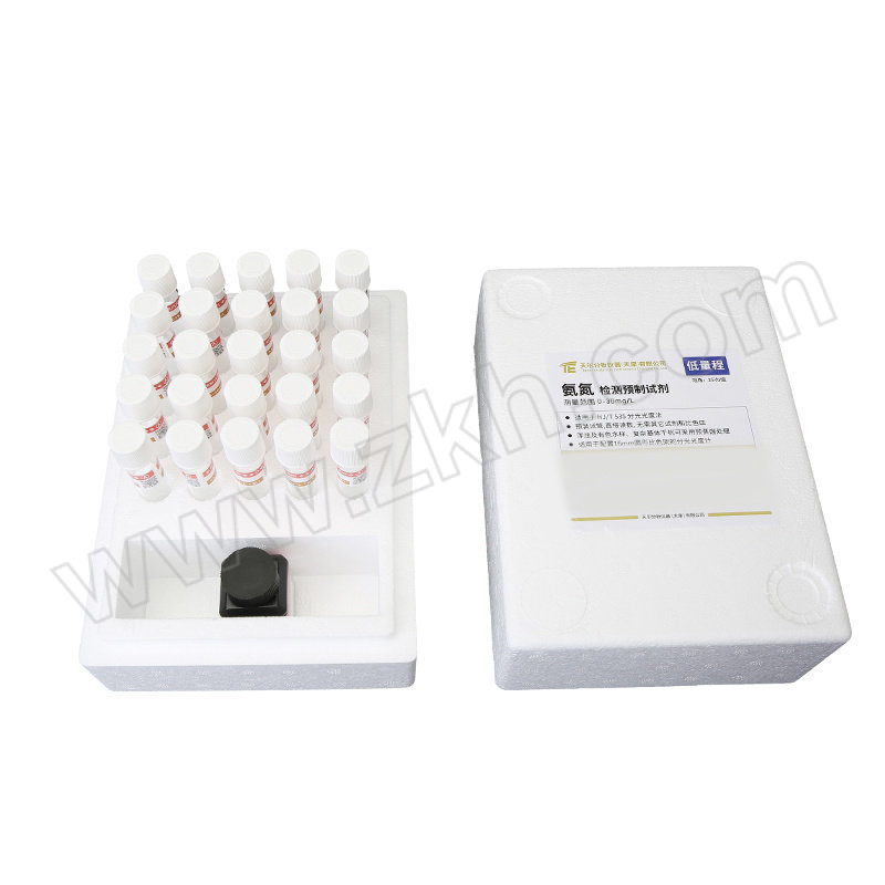 TIANER/天尔 氨氮检测预装试剂低量程 TE-N-02 25样 0~30mg/L 1盒