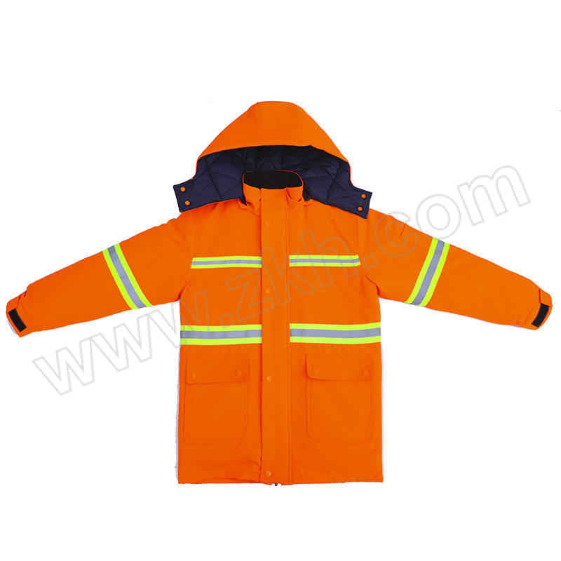 ZHELJ/浙蓝鲸 冬季加厚环卫棉服 ZLJ-024 橘色 165-M 1件