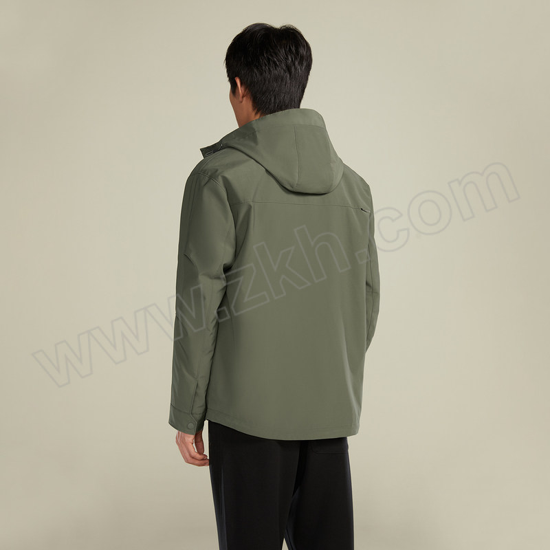HLA/海澜之家 连帽夹克舒适易打理休闲外套男款 HWJAD3W220A 中绿色 S 建议115~125斤 1件