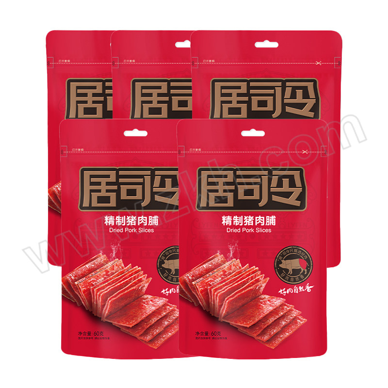 LYFEN/来伊份 居司令4号精制猪肉脯60g5包 1组