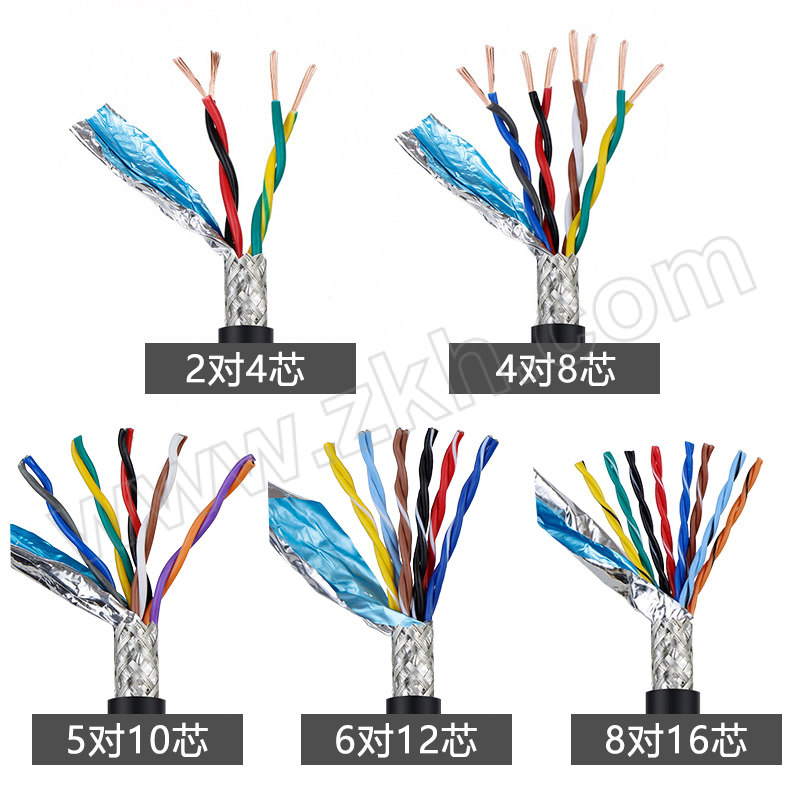 REDBANNER ELECTRICIAN/红旗电工 铜芯聚氯乙烯绝缘对绞屏蔽聚氯乙烯护套软电缆 RVVPS-300/300V-8×2×0.2 100m 1卷