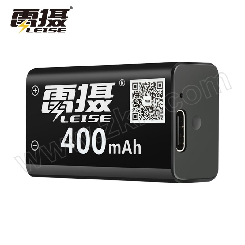 LEISE/雷摄 锂电池 LS-9V 9V Type-C 400mAh (1节装) 大容量 适用万用表/玩具遥控器/烟感探测器 1节
