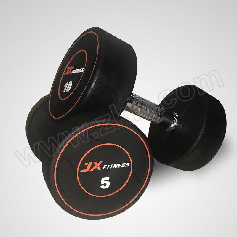 JX/军霞 LOGO包胶哑铃30KG套装 JX-526-30 2.5/5/7.5kg各一对 1套