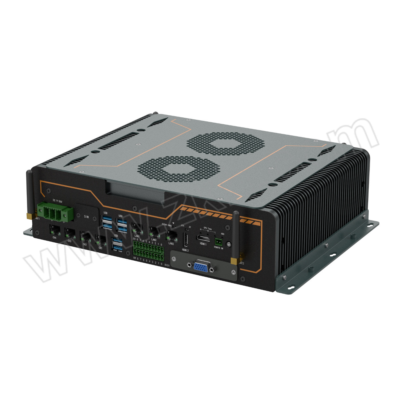 JHCTECH/集和诚 风冷散热AI边缘计算系统 BRAV-7601-S002+120W电源适配器 I9-10900 16GB 1台