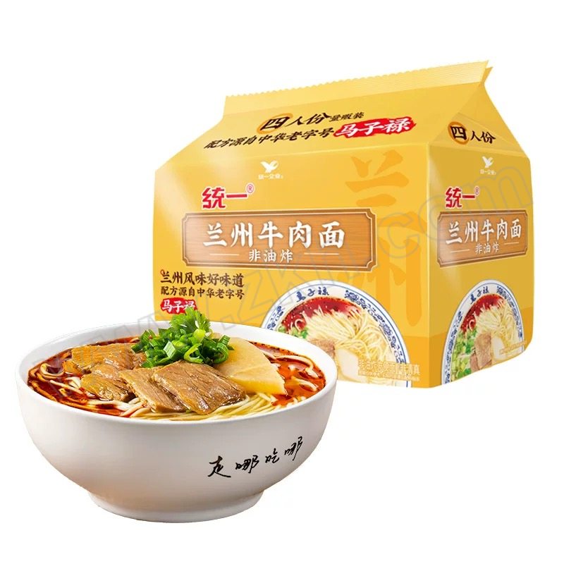 TONGYI/统一 兰州牛肉面非油炸袋面四合一 98g/包 24包/箱 1箱