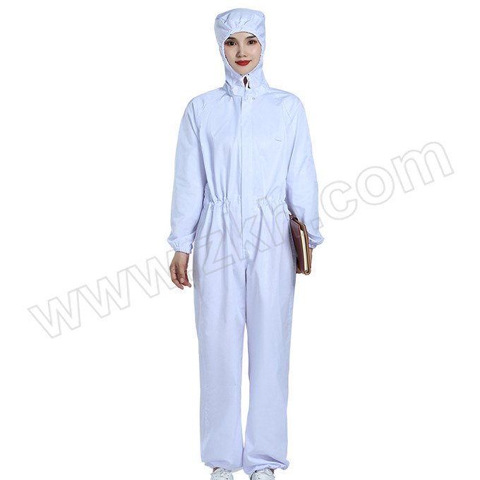 ANQIAOXIANG/安巧象 连帽连体食品厂加工服 xx11112 L 白色 1件