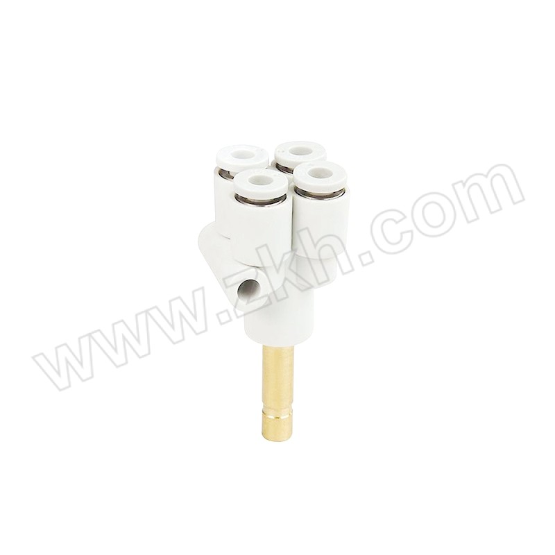 FLYFLOW/福莱福流 F-KQ2XD气动快换插管接头 F-KQ2XD04-08 四管4mm铜管8mm 1个