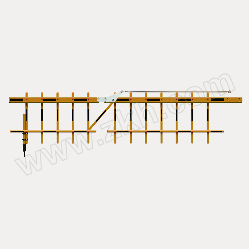 JINANXING/锦安行 曲臂栅栏道闸杆 JCH-DZQ-03Y 八角栅栏款 3.5m 黄黑色 1根