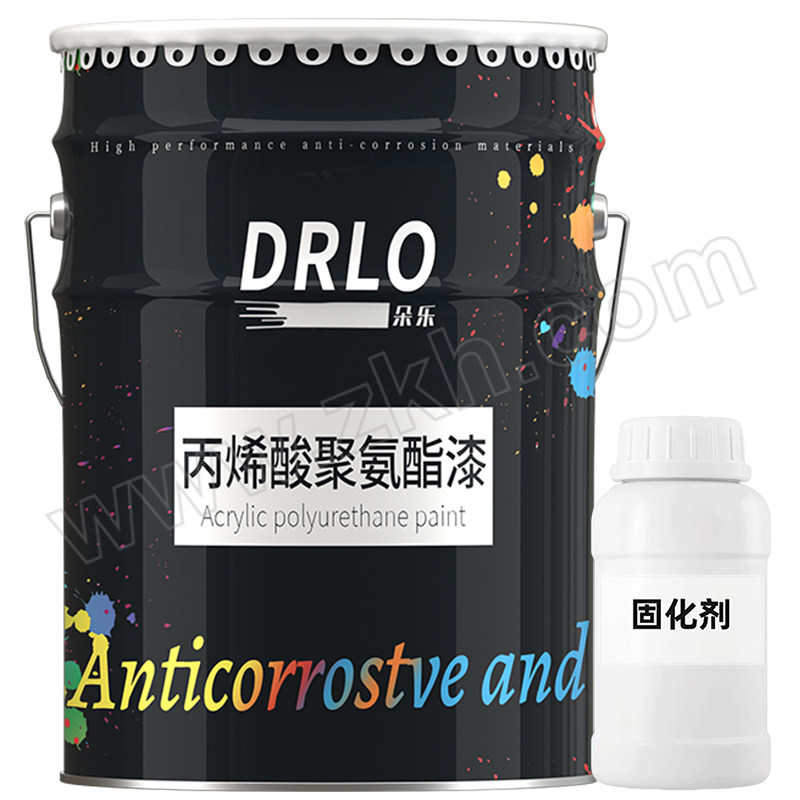 DRLO/朵乐 聚氨酯漆 JAZQ 艳绿色2.5kg主剂+0.5kg固化剂 1组