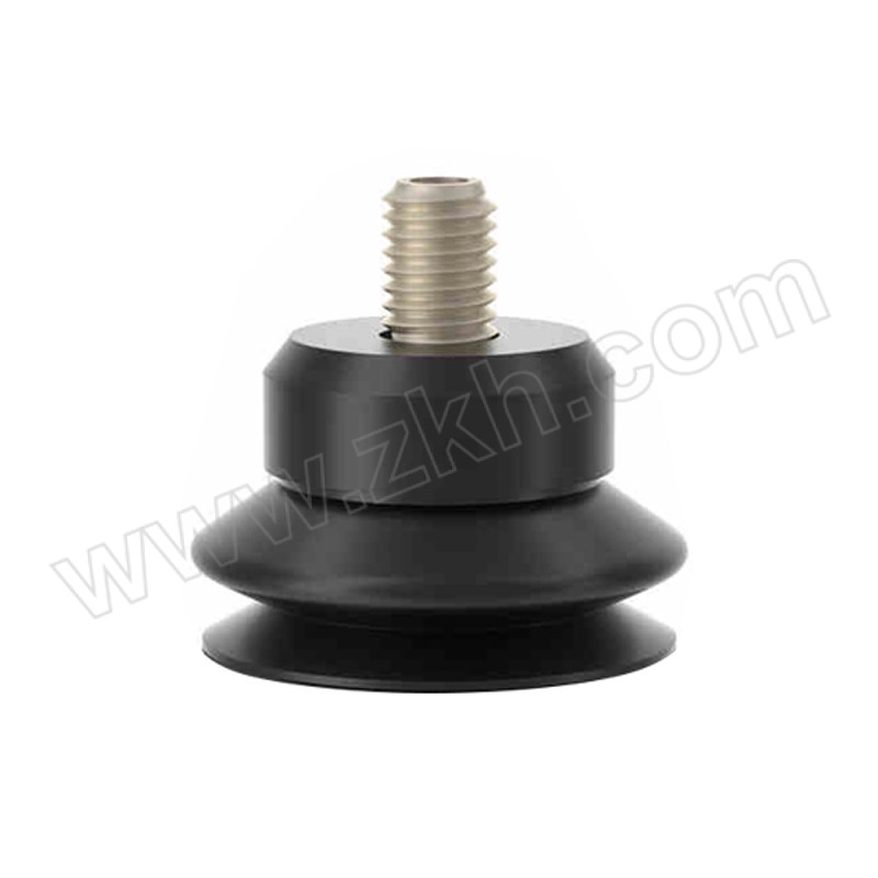 VRK/威尔克 PJG系列双层风琴真空吸盘 PJG-25-N-A5 吸盘直径25mm 黑色橡胶 安装螺牙M5×0.8 1个