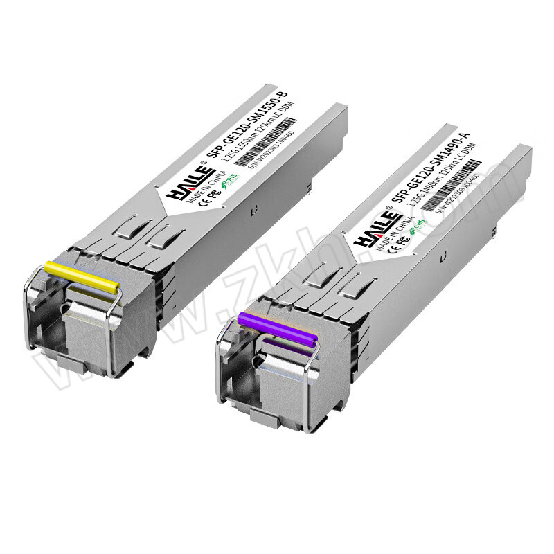 HAILE/海乐 千兆单模单纤光模块1.25G SFP-GE120-SM1490-A 1490/1550nm 120km 带DDM 1对