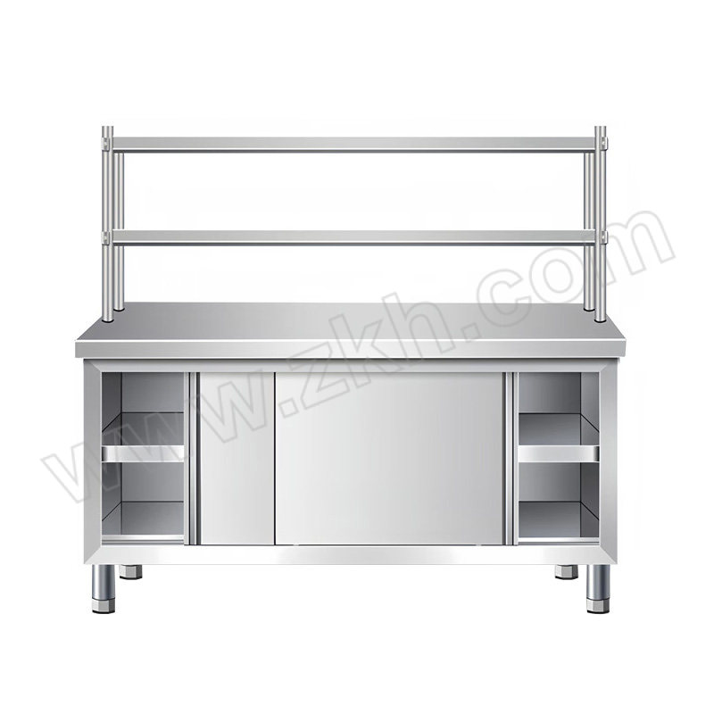 JHS/集华世 带立架不锈钢厨房操作台 JHS-CZT-075 组装款 尺寸1500×500×800mm 1个