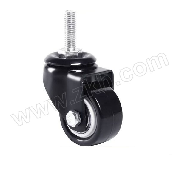 GCMH/工诚美惠 丝杆万向轮 1.5"丝杆10×15mm万向双轴承脚轮 1个