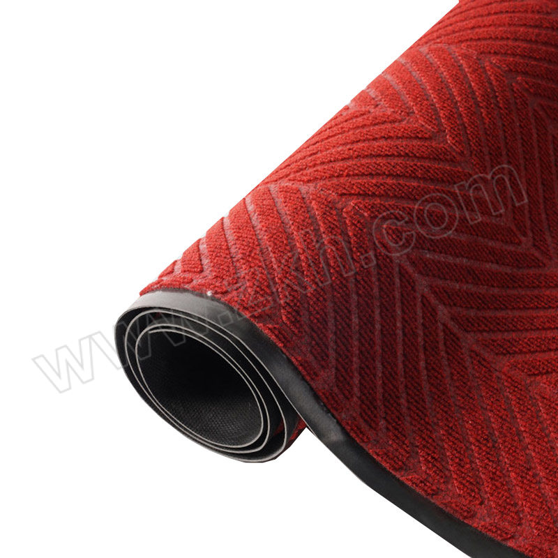 JHS/集华世 商用迎宾防滑轮胎纹地垫 JHS-DD-083 尺寸15000×1200mm 厚度7mm 酒红色 1卷