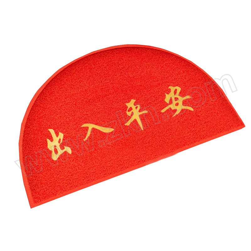 JHS/集华世 半圆除尘防滑丝圈地垫 JHS-DD-091 尺寸1200×800mm 厚度15mm 红色 1个
