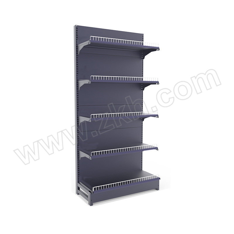 JHS/集华世 多层磨砂灰色超市置物架 JHS-HJ-100 尺寸930×450×1950mm 单面 五层主架 1个