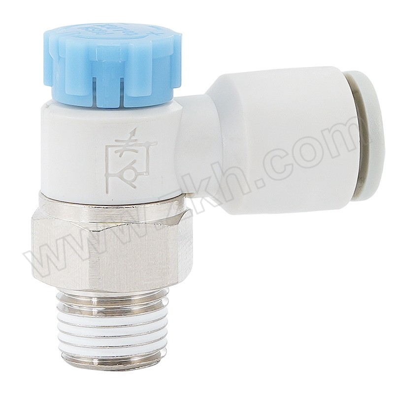 FLYFLOW/福莱福流 F-AS推压锁定式进气节流型速度控制阀 F-AS1211F-M6-04A 快插4mm 外螺纹M6×1.0 1个