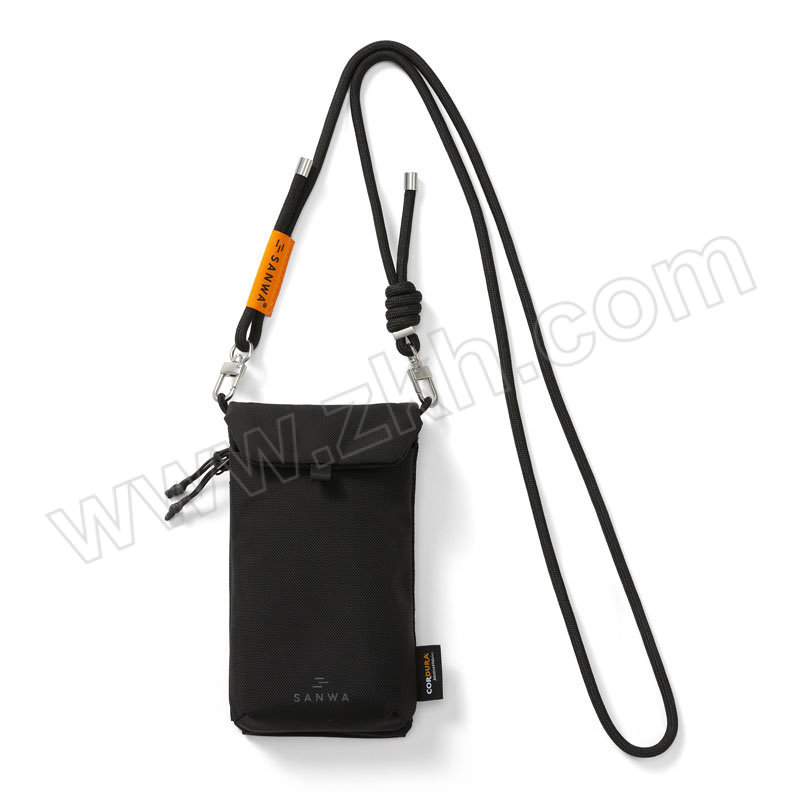 SANWA/山业 挂绳斜挎包 BAG-OPC1BK S-size 竖款 黑色 1个