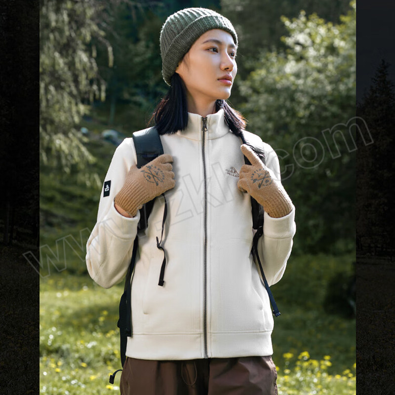 Pelliot/伯希和 女款抓绒衣 12131010 米白色 XXXL 1件