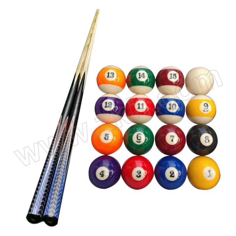 MAWOSI/马沃斯 台球套装 XM-LWL-直径5.72cm 套装含台球×16个+台球杆×2根 1套